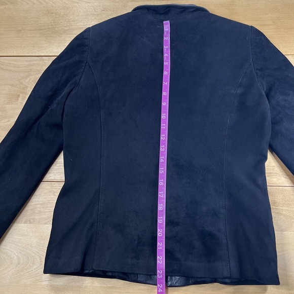 Vintage Overland Women's Black Suede Leather Jacket‎ Sz 6 Western Cocktail Fancy - Picture 13 of 13